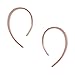 Humble Chic Upside Down Hoops - Hypoallergenic Lightweight Open Wire Needle Drop Dangle Threader Earrings - Plated in 925 Sterling Silver or 18k Gold