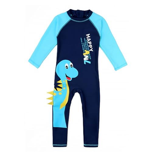 Teen One 𝗣iece Swimsuit Dinosaur Letter Print Long Sleeve Rash Guard Bathing Suits Boys Kids Beach Q𝘂ick Dry Swimwear