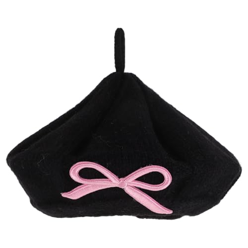 Sosoport Black Acrylic Fibres Beret Hat Warm and Comfortable Autumn Winter Fashionable Classic Style for Boys