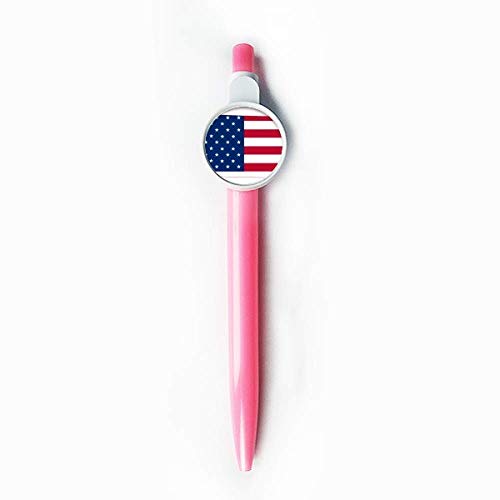 Stylo à bille Kansas USA à motif drapeau américain bleu avec pointe rétractable