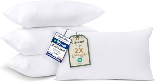 Confezione Cuscino - Set di 4 cuscini decorativi rettangolo per il vostro divano o camera da letto; non sono né troppo grandi né troppo piccoli e emanano un'atmosfera familiare