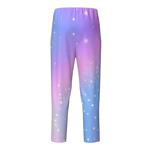 Pajama Pants Pajama Bottoms with Elastic Waistband Sleepwear Lounge PantsColorful Glitter2