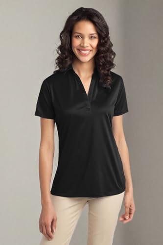 Port Authority Ladies Silk Touch Performance Polo. L540 Black4