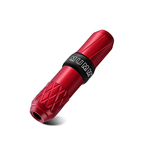 Mummy Rotary Tattoo Pen Tattoo Machine Custom coreless Motor Aluminum Frame 3.2mm and 3.7mm Stroke Length (red)