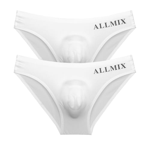 Men’s Ice Silk Boxer Briefs 2Pcs Seamless Thongs Flexible G-String Underwear for Sports Homewear