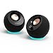 CREATIVE Pebble Pro (Nero) Altoparlanti per computer 2.0 USB-C con Bluetooth 5.3 e illuminazione RGB personalizzabile, audio USB e porta per cuffie/microfono