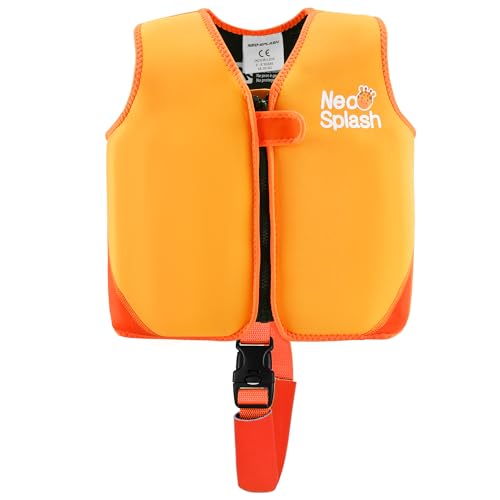 Kids Swim Vest Neoprene Swimming Aid for Age 1-3 or 3-6 (KS-Orange, 1-3) by NEO-SPLASH - Image 2