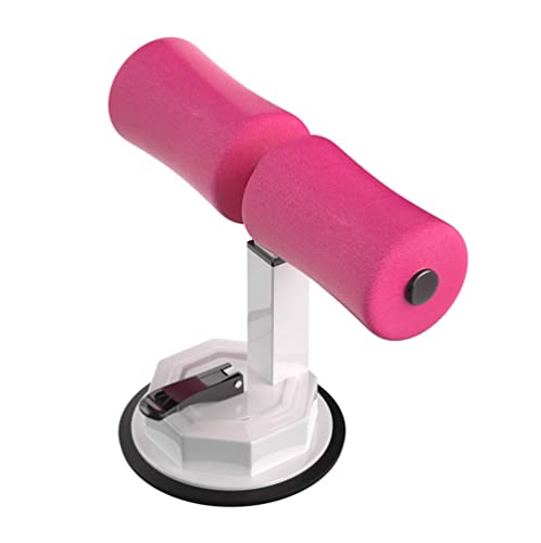 XARONF Sit-ups Assistant Device, Portable Adjustable Height Fixed Abdominal Device Suction Cup Type Abdominal Fitness Equipment (Color : Rose red)