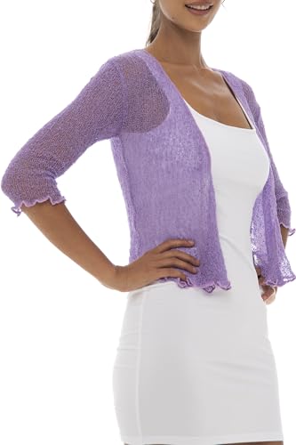 Image of Back From Bali Womens Sheer Shrug Cardigan Lightweight Knit