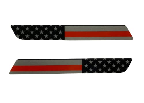 Pares de inserts para alforjas con diseño bandera americana rojo, compatibles con modelos Harley Davidson Touring 2013 y anteriores miniatura 1