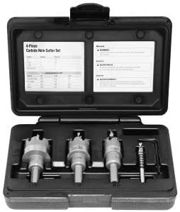 Rack-A-Tiers 92KIT4 Steel Hole Cutter Kit 4 pcs Inc: 7/8", 1 1/8", 1 3/8" and Pilot Drill Bit