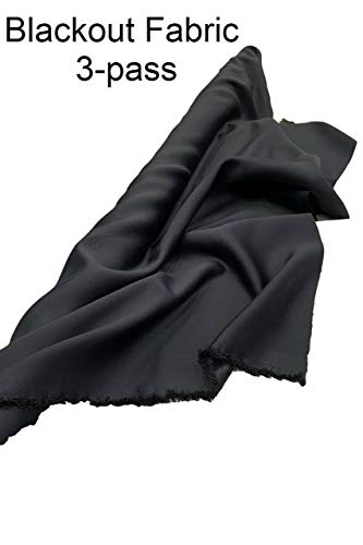 Fabric Gift La BLACKOUT Drapery Fabric Color: Black, 3 Pass Blackout Fabric thumb #1