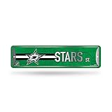 Rico Industries NHL Hockey Dallas Stars Metal Street Sign 4" x 15" Home Décor - Bedroom - Office - Man Cave