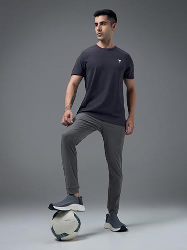 Image of TECHNOSPORT Men's Regular Fit Solid Jogger Pant with Duracool+ for Training, Running & Gym