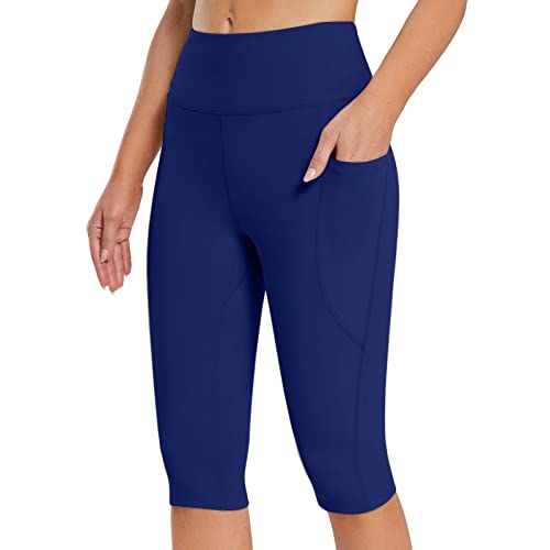 Yekdmxop Leggins Deportivos Mujer 3/4 Leggings Capri Push Up Cintura Alta Anticelulitis Adelgazantes Pantalones Gimnasio Cortos Fitness Verano Pantalones Cortos Yoga Cubren Pinocho Mate Elásticos