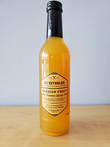 BG Reynolds Natural Tiki Cocktail Cane Syrup, Passion Fruit, 365 ml, No Preservatives