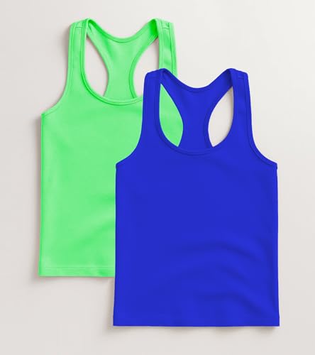 Image of Kurve Premium Girls Seamless Supersoft Wide Strap Comfortable Racerback Tank (Made with Love in The USA)