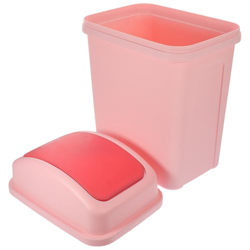 SMASOLO Cubos Basura Cocina con Tapa de Plástico Grueso Papelera con Tapa Abatible y Gran Capacidad para Baño Oficina Salón y Dormitorios Resistente y Práctico para Reciclaje y Residuos