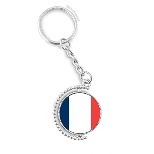 Llavero rotatorio con la bandera de Francia ideal para llevar tus llaves con estilo europeo