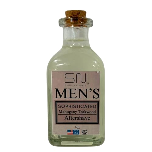 Seoul Naturals Men's Sophisticated Mahogany Teakwood Aftershave, k beauty, 4 oz