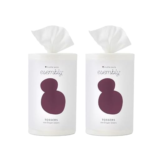 Esembly Tossers – Disposable Bamboo from Viscose Diaper Liners for Cloth Diapers – Earth-Friendly, Fragrance-Free, Chlorine-Free – One Size, 200 Liners (2-Pack of 100-Liner Rolls)