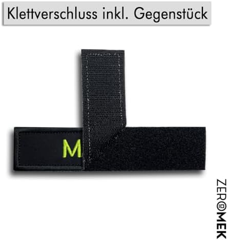 ZEROMEK Embroidered Name Badge with Velcro, Velcro Patch Personalised with Desired Text, Embroidered Badge in Various Sizes & Colours (Black, 6 x 2 cm) - View 6