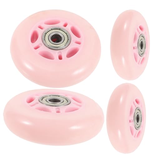 Balacoo Replaceable Skate Wheel Set 4 Pieces 70mm Pu Roller Skating Wheels Sturdy and Stylish Pink