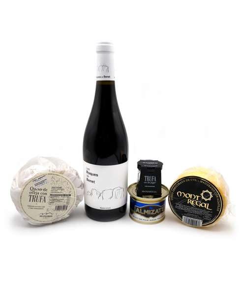 DEGUSTA TERUEL. Lote de Navidad con vino y Productos con Trufa.
