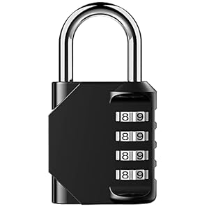 Padlock, BeskooHome Code Padlock, Gym Padlock, 4 Digit Outdoor Waterproof Resettable Combination Padlock for School Gym…