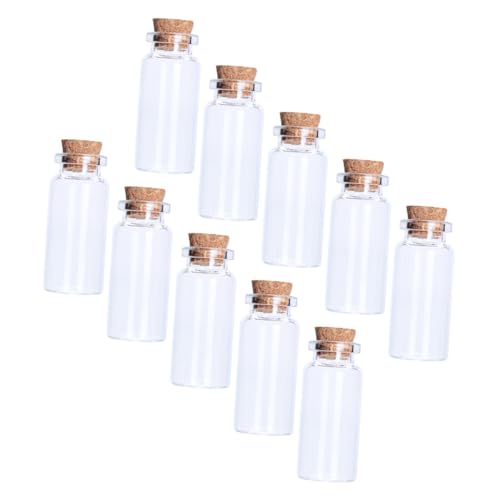 DECOMELODY 40 piezas Botellas Pequeñas de Vidrio con Tapón de Corcho para Colección y Deseos Frascos Resistentes y Seguros para Manualidades y Joyería DIY para Guardar Recuerdos y Mensajes