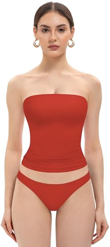 Image of MIRITY Y2K Sexy Double Lined Tube Top for Women - Basic Summer Going Out Tank Tops