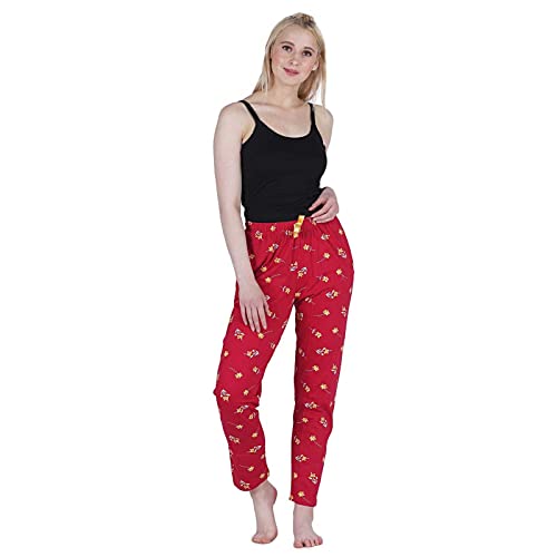 Image of Women's Cotton Printed Night Pyjama with Two Pockets