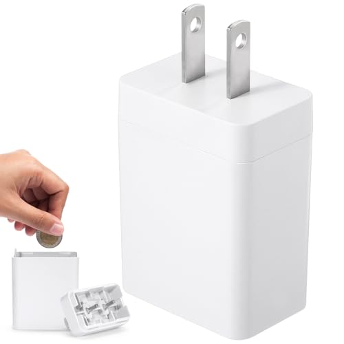 UKCOCO Charger Money Box Valuables Organizer Hidden Storage Organizer Hidden Storage Decor Hiding Places Cash Hider Money Storage Safe Accessories Cash Hidden Container Plastic Carry