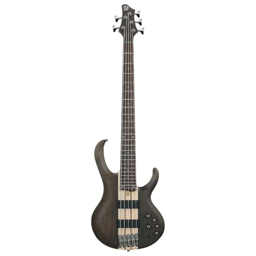Ibanez BTB605 Standard 5-String Bass Guitar, Rosewood Fingerboard, Transparent Gray