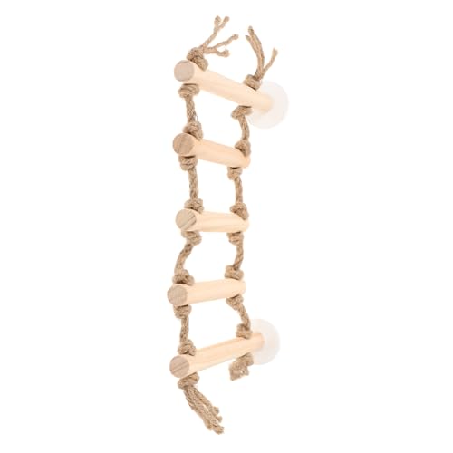 BESPORTBLE Wooden Budgie Ladder Toy Parrot Climbing Ladder Birdcage Hanging Perch Parrot Training Ladder