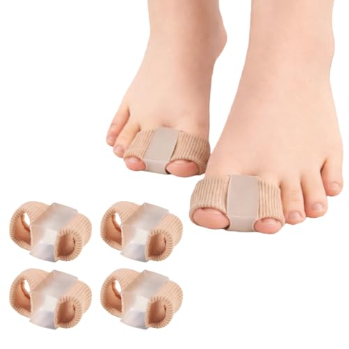 bergxperten Maison Amélie OrthoDoux Séparateurs d'orteils en gel 4 pièces, correcteurs confortables, protecteurs d'orteils ajustables, élastiques, réutilisables, adaptés chaussures fermées et sport