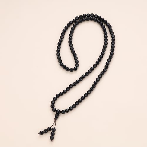 108 Beads Obsidian Stone Mala Bracelet Necklace4