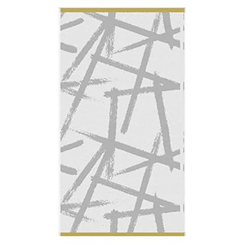 Fusion Contemporary White & Grey Hand Towel Cover
