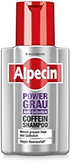 Alpecin Powergrau szampon  1 x 200 ml  dla atrakcyjnych, siwych włosów | świeży odcień szarości bez żółtego odcienia | pielęgnacja włosów dla mężczyzn  wyprodukowano w Niemczech