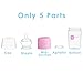 PopYum 9 oz Pink Anti-Colic Formula Making/Mixing/Dispenser Baby Bottles, 3-Pack with #2 Medium Flow Nipples, 260 ml, BPA-Free, Natural Latch