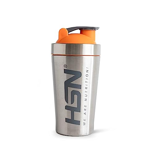 HSN Shaker We Are Nutrition! Stal nierdzewna | 500 ml | Kubek do miksowania z optymalnym systemem mieszania w pokrywie, zamknięcie zapobiegające zaparowaniu | bezzapachowy | łatwe czyszczenie