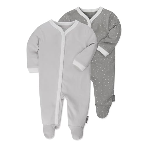 LaLoona Baby Schlafanzug Set - 2X Schlaf Strampler mit Füßen, 100%...