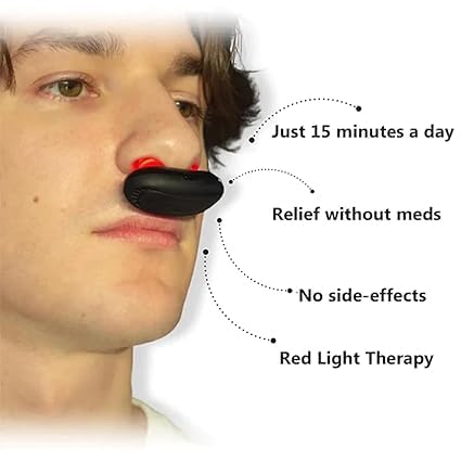 Image of Dangfly Red Light Nasal Therapy Device, Portable RespiRelief Red Light Therapy Instrument for Nose,Nomorecolds Respi-Relief Nasal Soothing Device