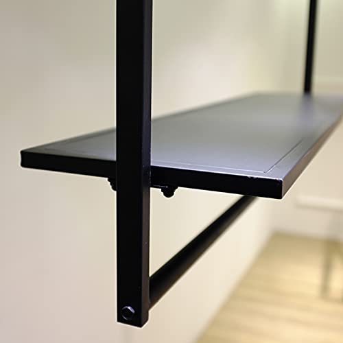 Soluciones de barandillas de 120 cm para percheros de pared en boutiques 5