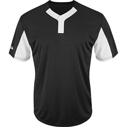 Majestic Youth Premier Eagle 2-Button Colorblock Jersey Black | White XL