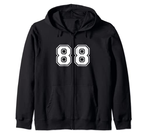 Numéro Sports 88 Maillot Équipe 88e Quatre-vingt Huit Devant Sweat à Capuche