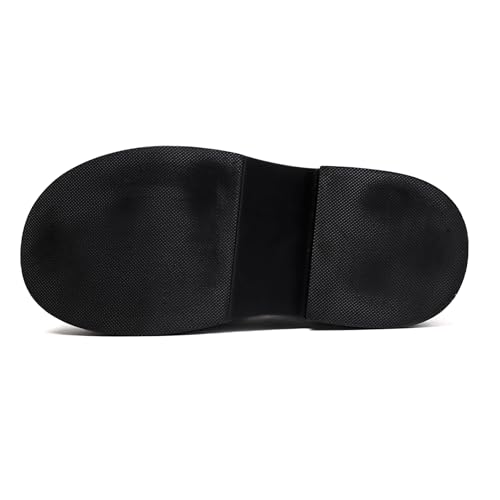 Gicoiz Women Round Toe Lace Up Wedge High Heel Gothic Pumps2