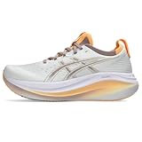 ASICS Women's Gel-Nimbus 27 Running Shoes, 7.5, White/Fawn