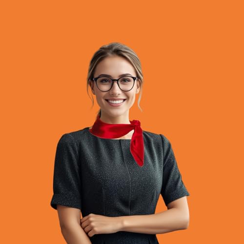 Women Satin Scarf Vintage Square Stain Scarf Wrap Neck Scarf for Halloween4