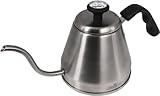 London Sip RiteTemp Gooseneck Kettle with Thermometer, Thin Spout Ideal for Pour-Over Coffee Brewing, Brushed Stainless Steel, 1200 mL
